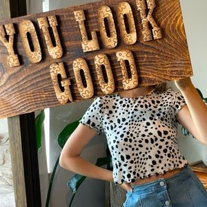 Cow Print Crop Top - Super Soft! Made in USA